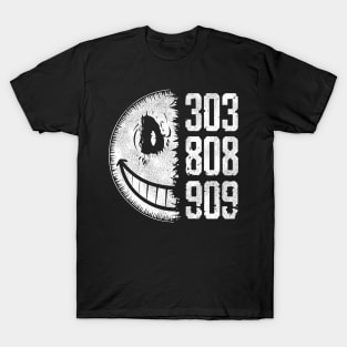 303 808 909 Evil Smiley Face T-Shirt